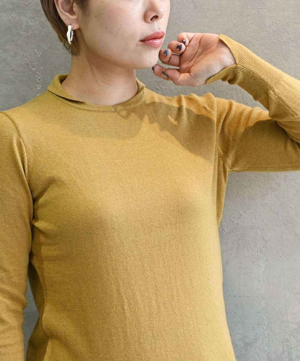 muuc 〈洗えるニット〉〈肌に優しいニット〉〈コットン＆カシミヤ〉〈通年着られるニット〉14Gハイゲージニットプルオーバー 