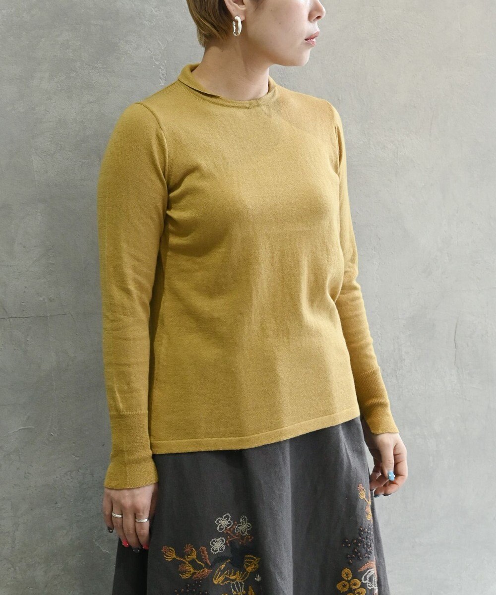 muuc 〈洗えるニット〉〈肌に優しいニット〉〈コットン＆カシミヤ〉〈通年着られるニット〉14Gハイゲージニットプルオーバー 