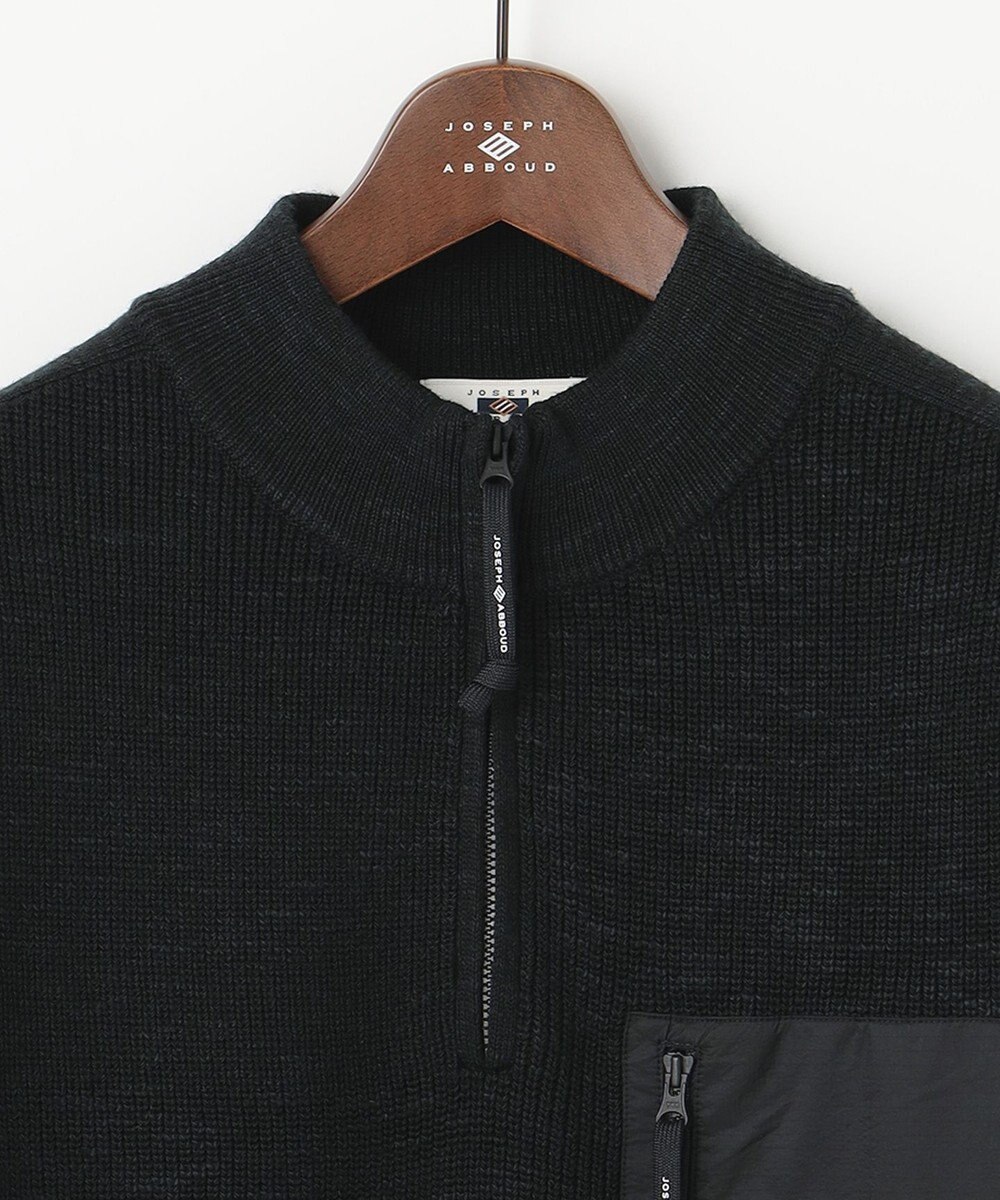 JOSEPH ABBOUD MOUNTAIN 【UNISEX】日本素材 ハーフZIPウールニット 