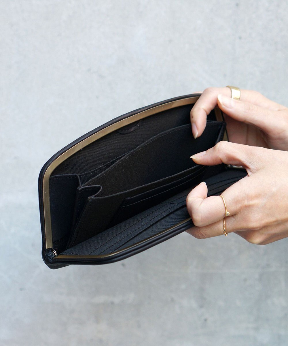 FOLNA RD ソフトレザーロング 天溝がま口 財布 