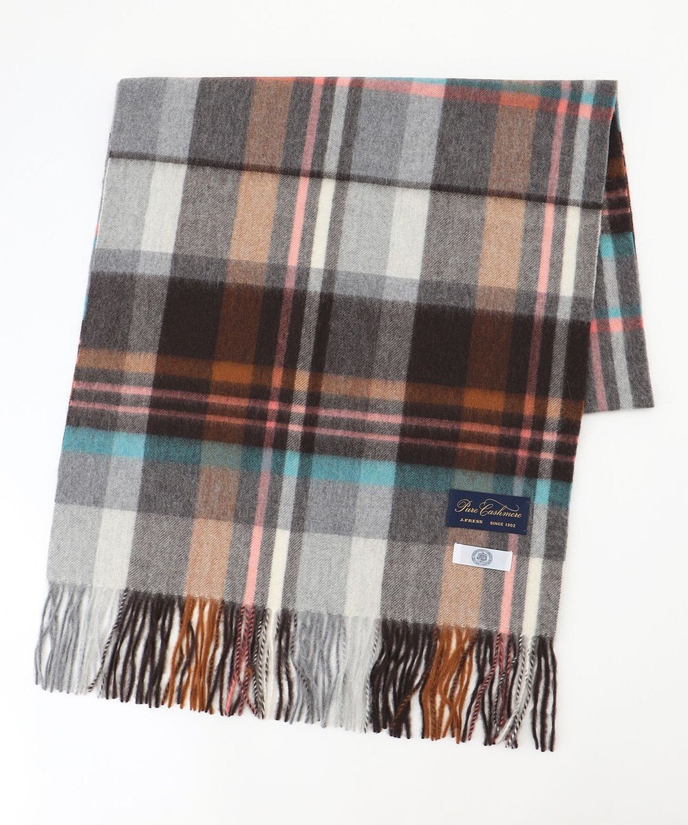 J.PRESS LADIES カシミヤチェック マフラー 