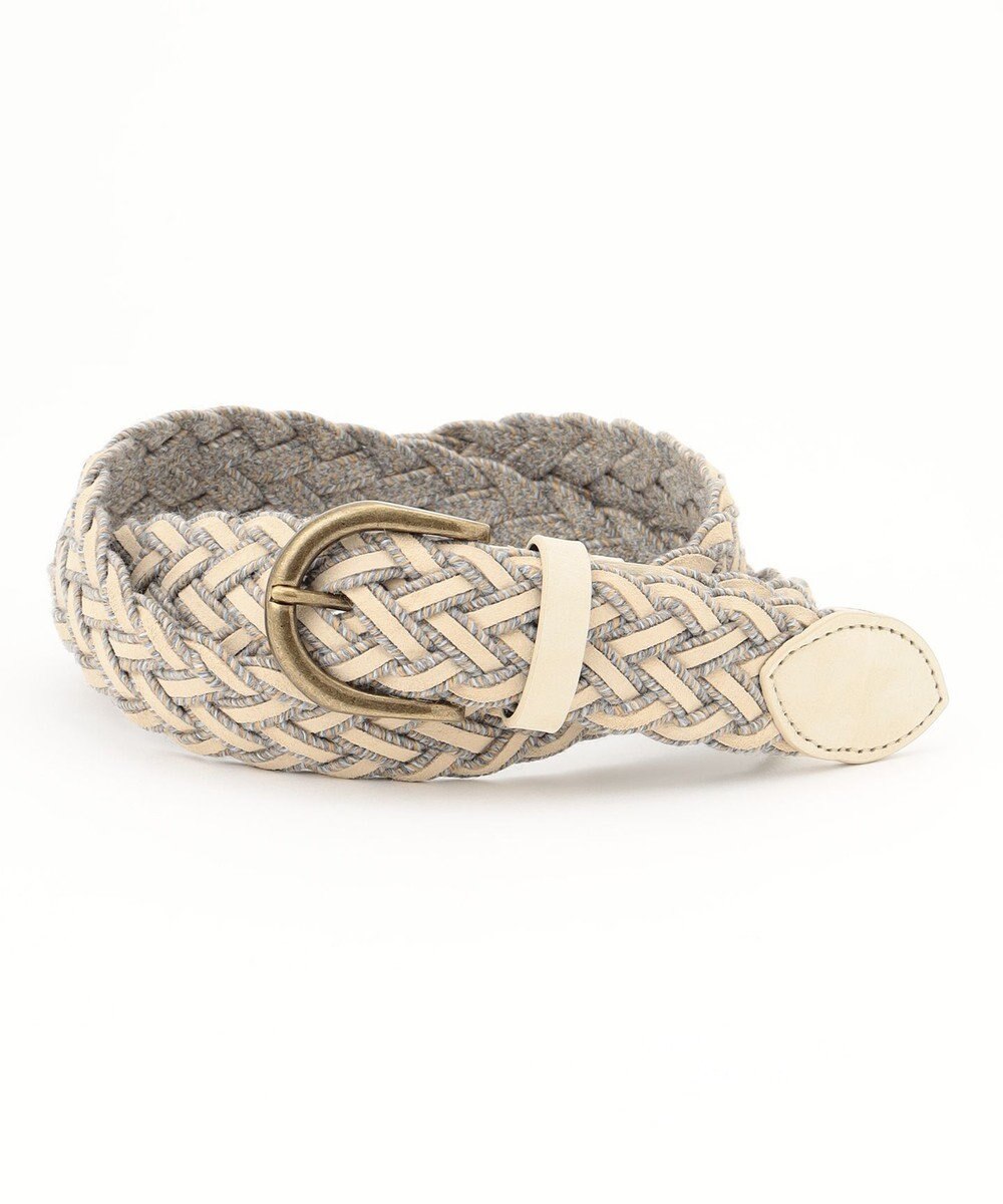 JOSEPH ABBOUD スウェードコンビメッシュ ベルト 