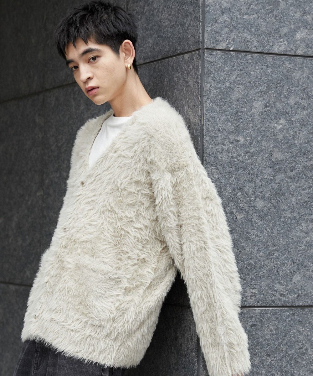 WEGO 【ユニセックス着用ITEM】フェザーカーディガン 