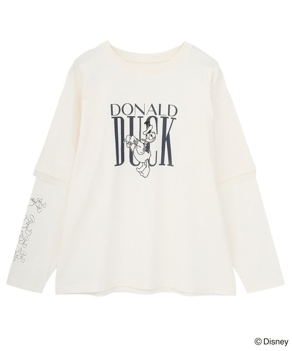 Green Parks ミッキー＆フレンズ／レイヤードプリントロングＴシャツ 