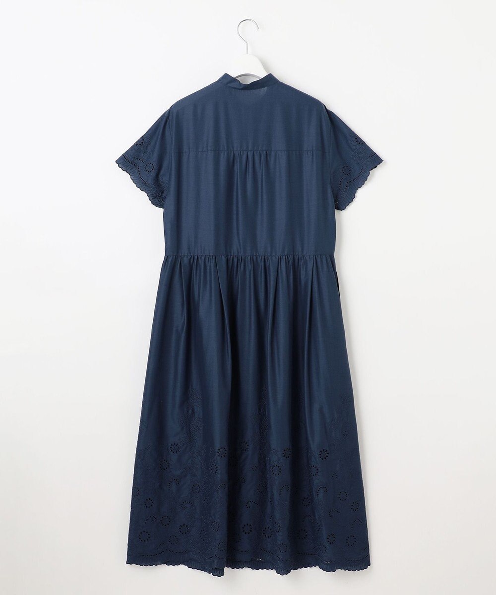 自由区 【カタログ掲載・接触冷感・洗える】エンブロイダリーローンシャツ ワンピース 