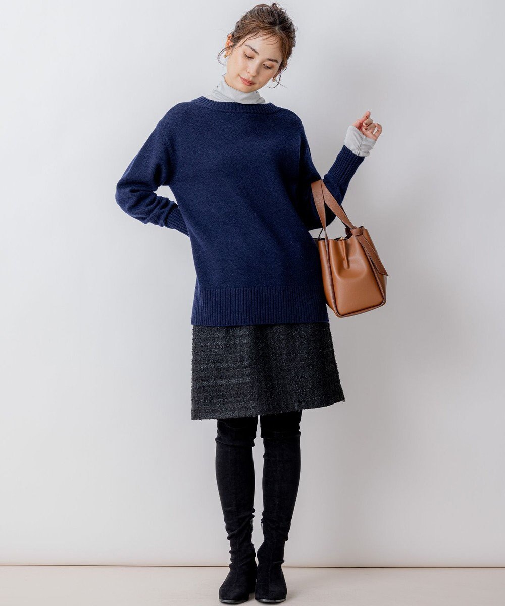 組曲 【WEB限定】ウールカシミヤミックスVネック ニット 