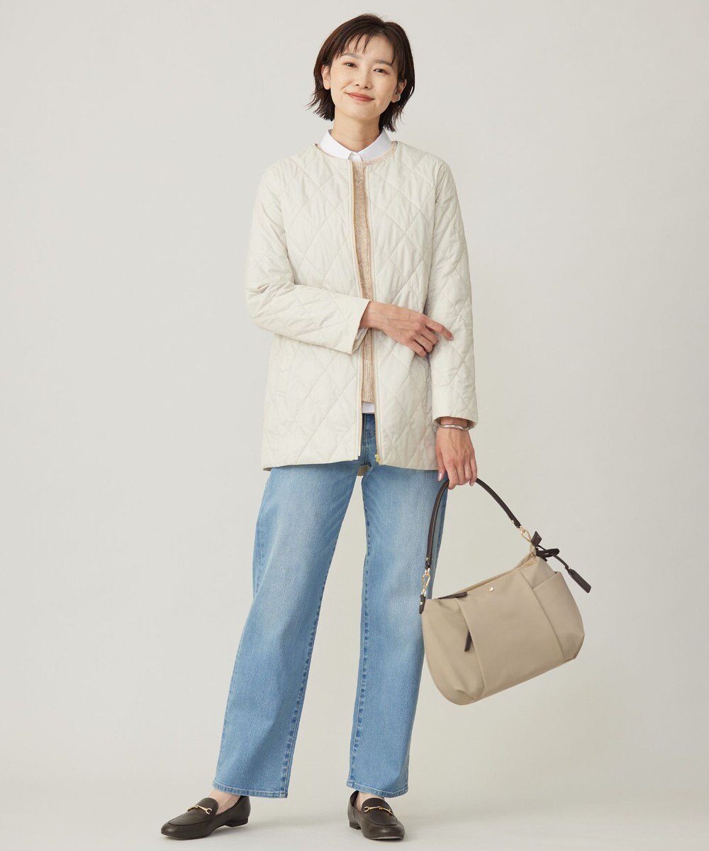 J.PRESS LADIES 【洗える】スパンライクナイロンタッサー ステンカラー コート 