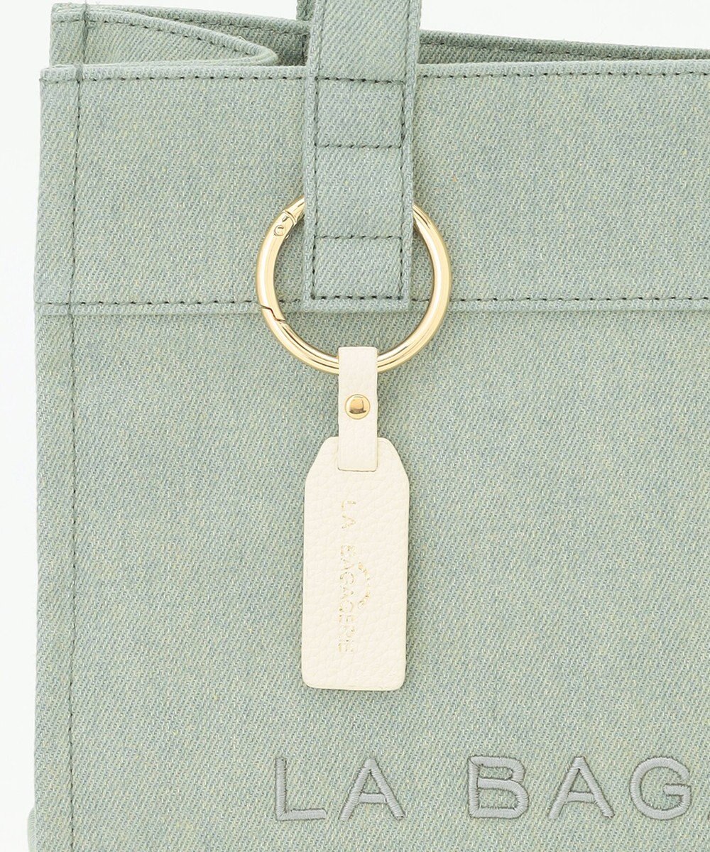 LA BAGAGERIE チャーム付きデニムバッグ Mサイズ 