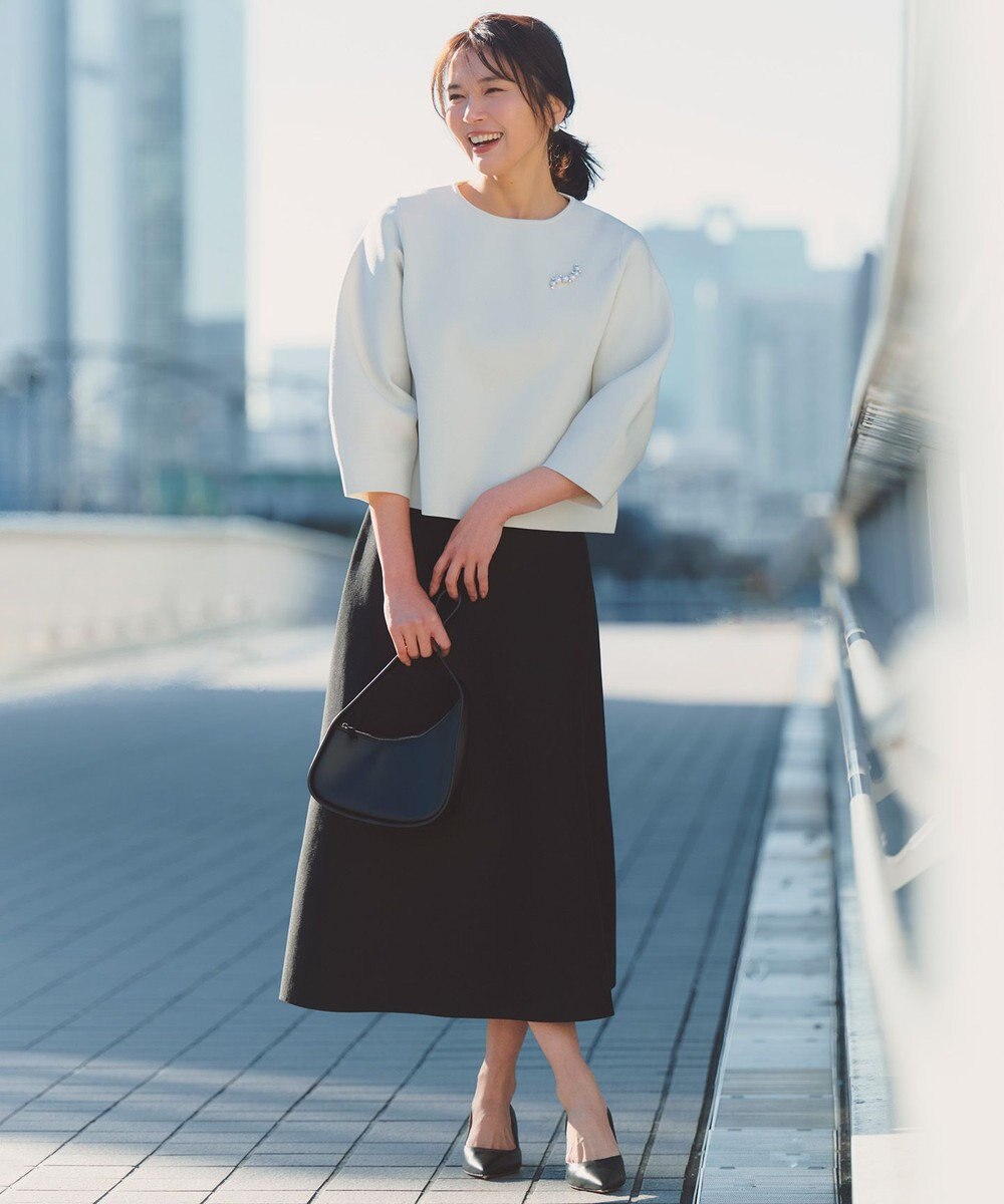 UNFILO L BEAUTY FORM KNIT フレアスカート セットアップ 