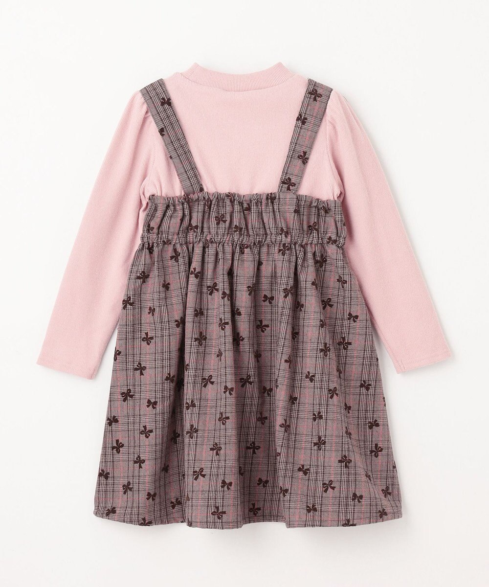 ANY KIDS チェック柄 ドッキング ワンピース 