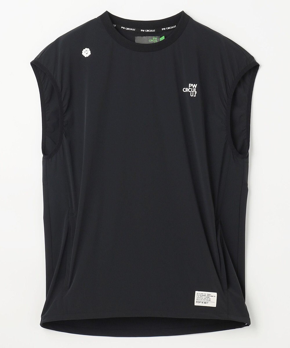 PW CIRCULUS 【撥水加工 / 小さくまとまる】【UNISEX】オーバーサイズ パッカブルベスト ゴルフウェア メンズ レディース 