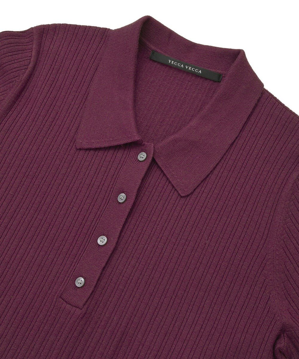 YECCA VECCA 襟付きニットワンピース 