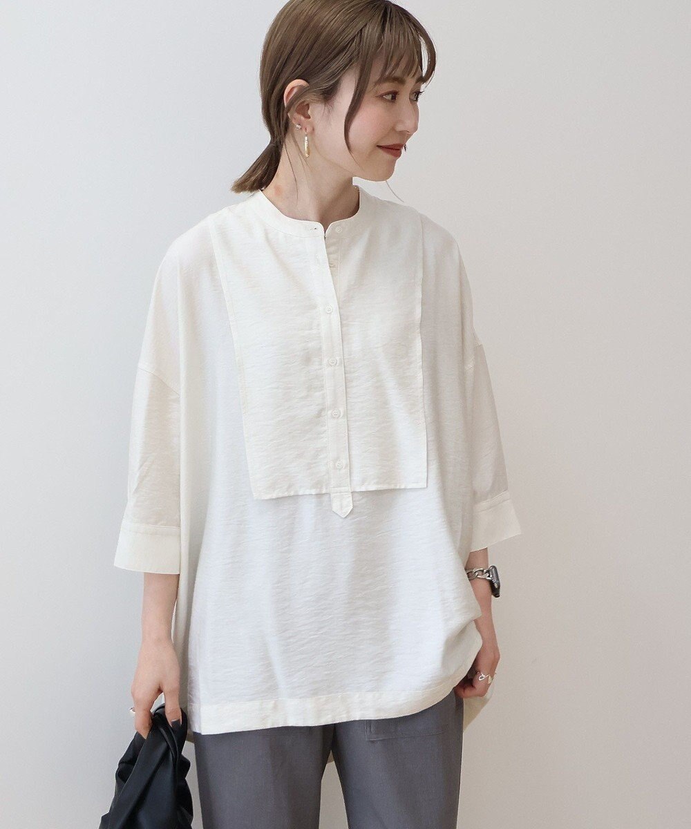 AMERICAN HOLIC 【WEB限定】接触冷感バンドカラーシャツチュニック 
