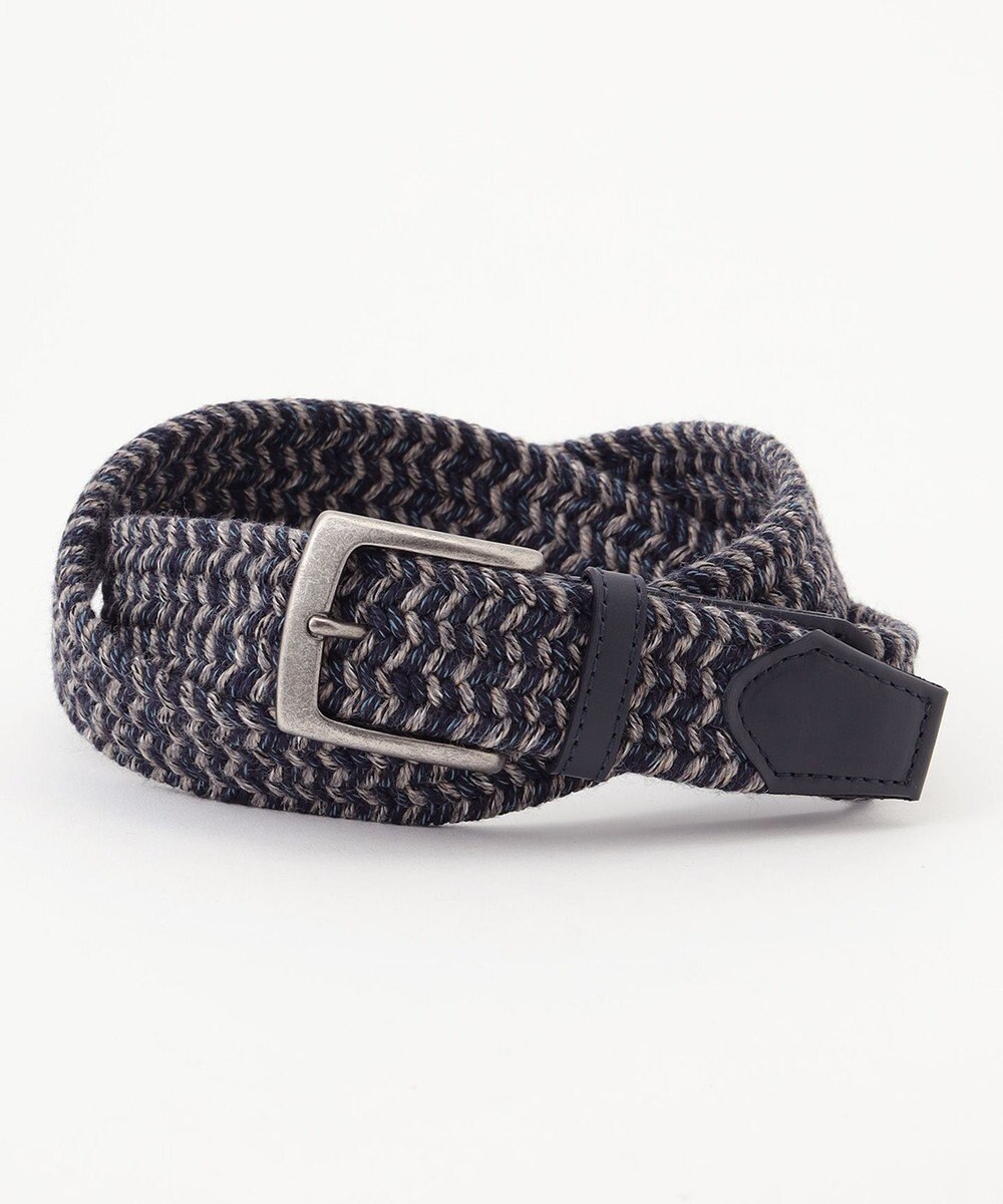 JOSEPH ABBOUD 【ストレッチ/ソフト/日本製】ウールメランジメッシュ ベルト 