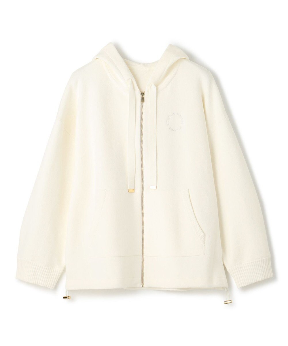 GRACE CONTINENTAL ロゴ刺繍ニットパーカー 