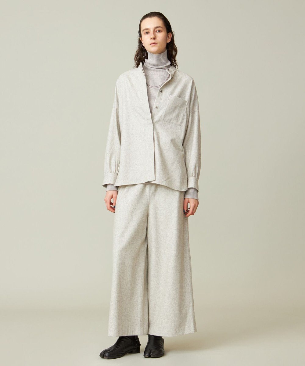 J.PRESS YORK STREET 【WOMEN】バンドカラーブラウス 