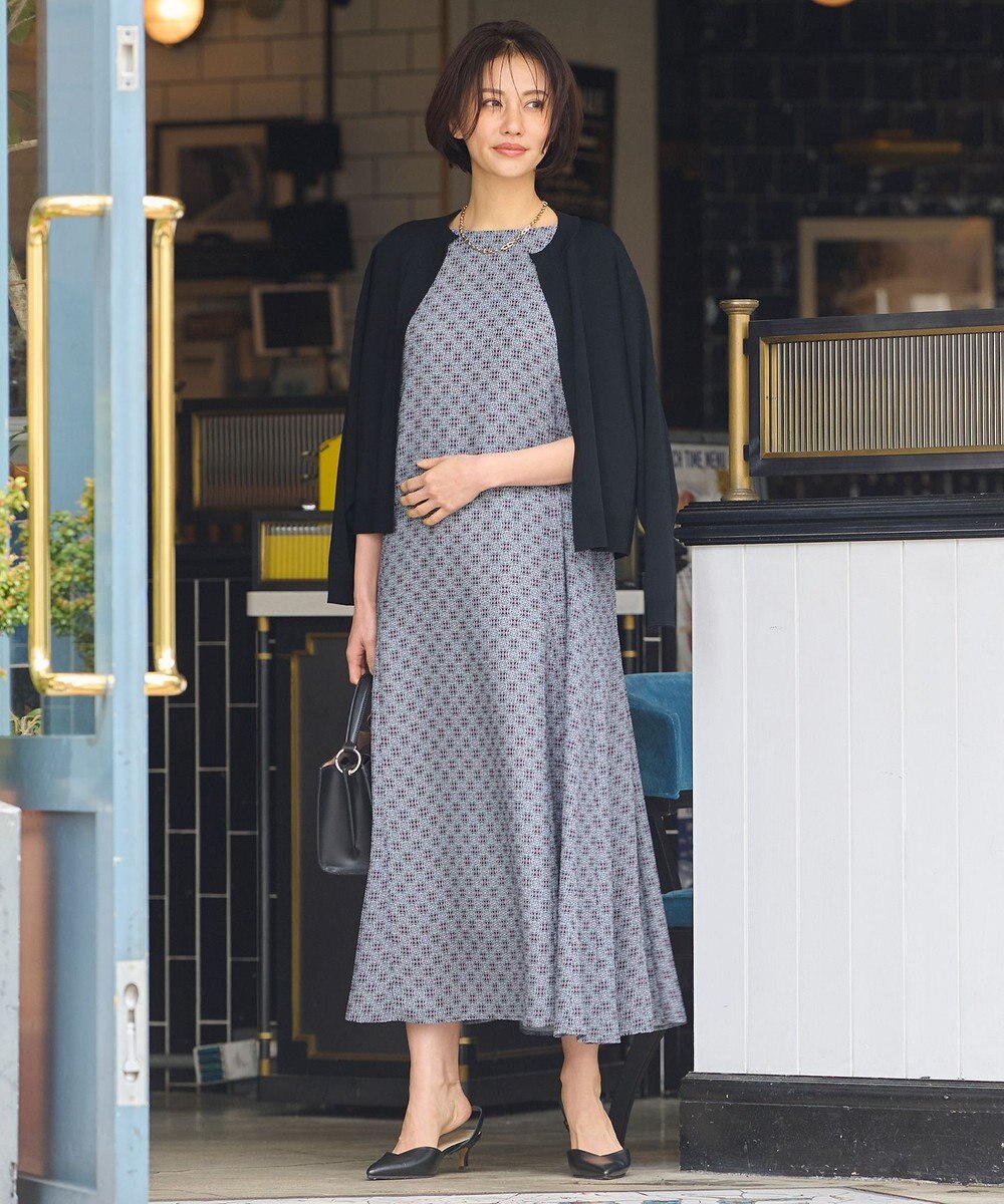 自由区 【洗える・XSサイズあり】クレープストレッチ カーディガン 