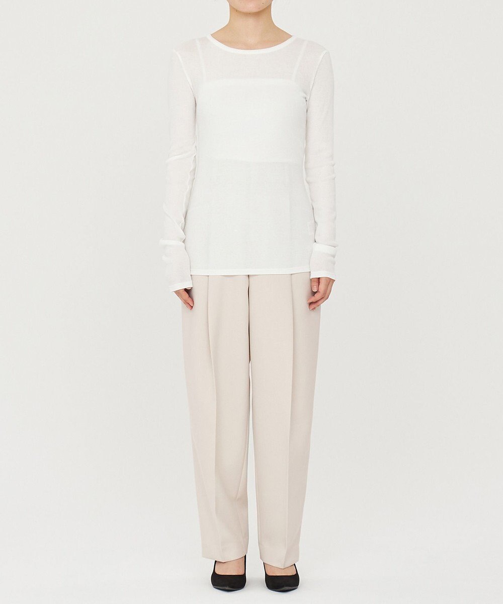 uncrave アルビニスタシフォンテレコ ボートネック カットソー（uncrave STANDARD） 