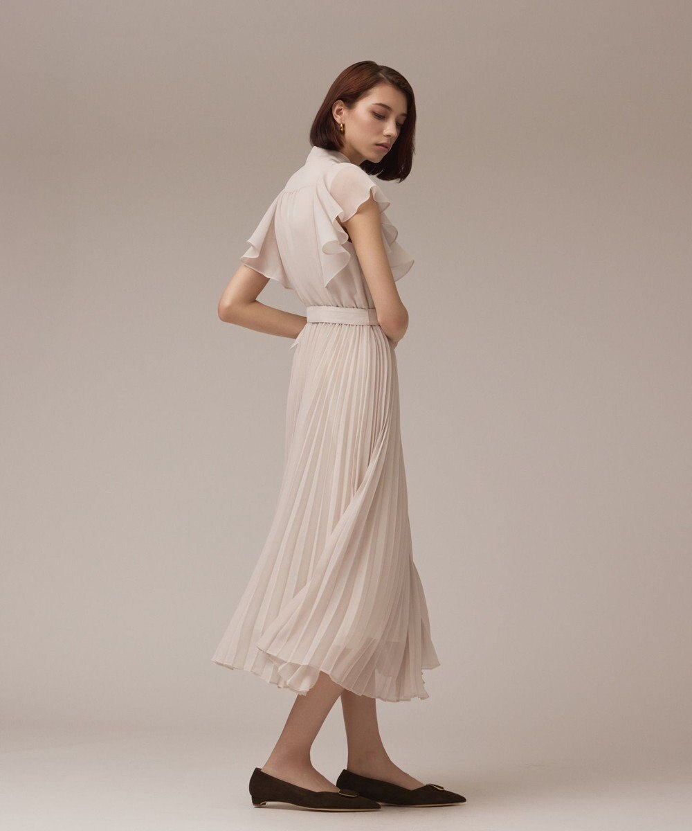 GRACE CONTINENTAL ボウタイプリーツドレス 