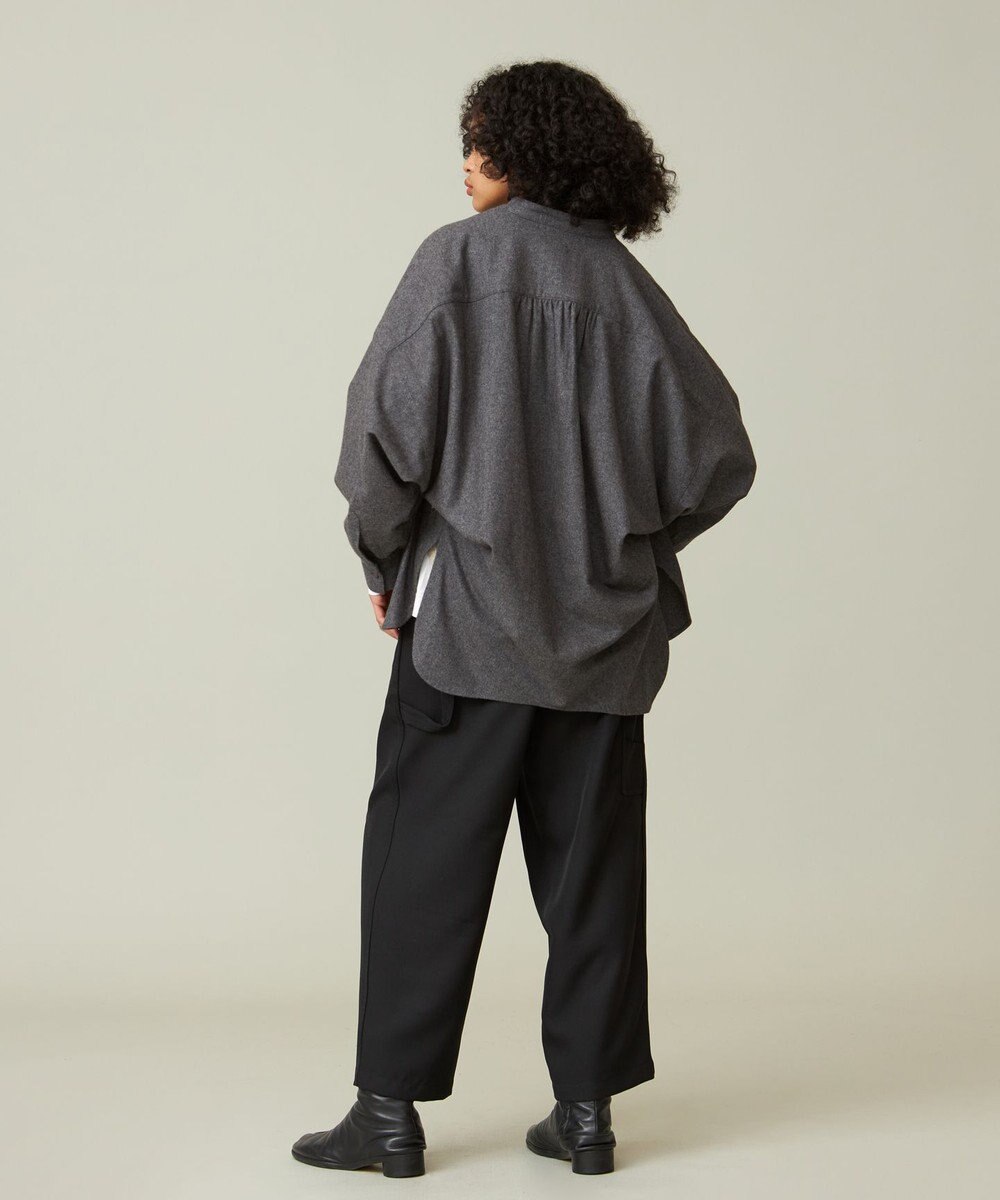 J.PRESS YORK STREET 【WOMEN】バンドカラーブラウス 