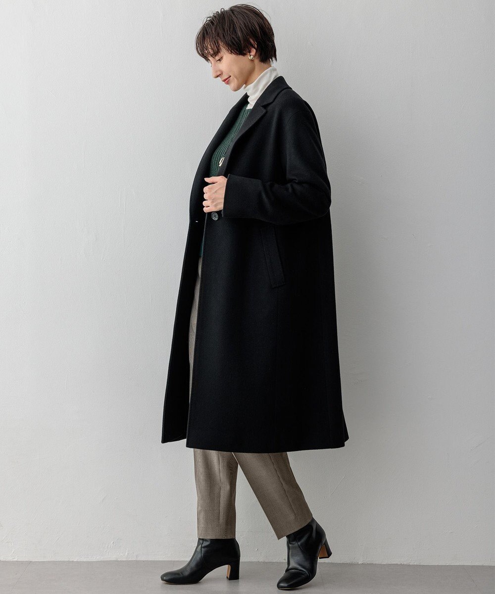 23区 L 【滝沢眞規子さん着用】ウールカシミヤビーバー チェスターコート 