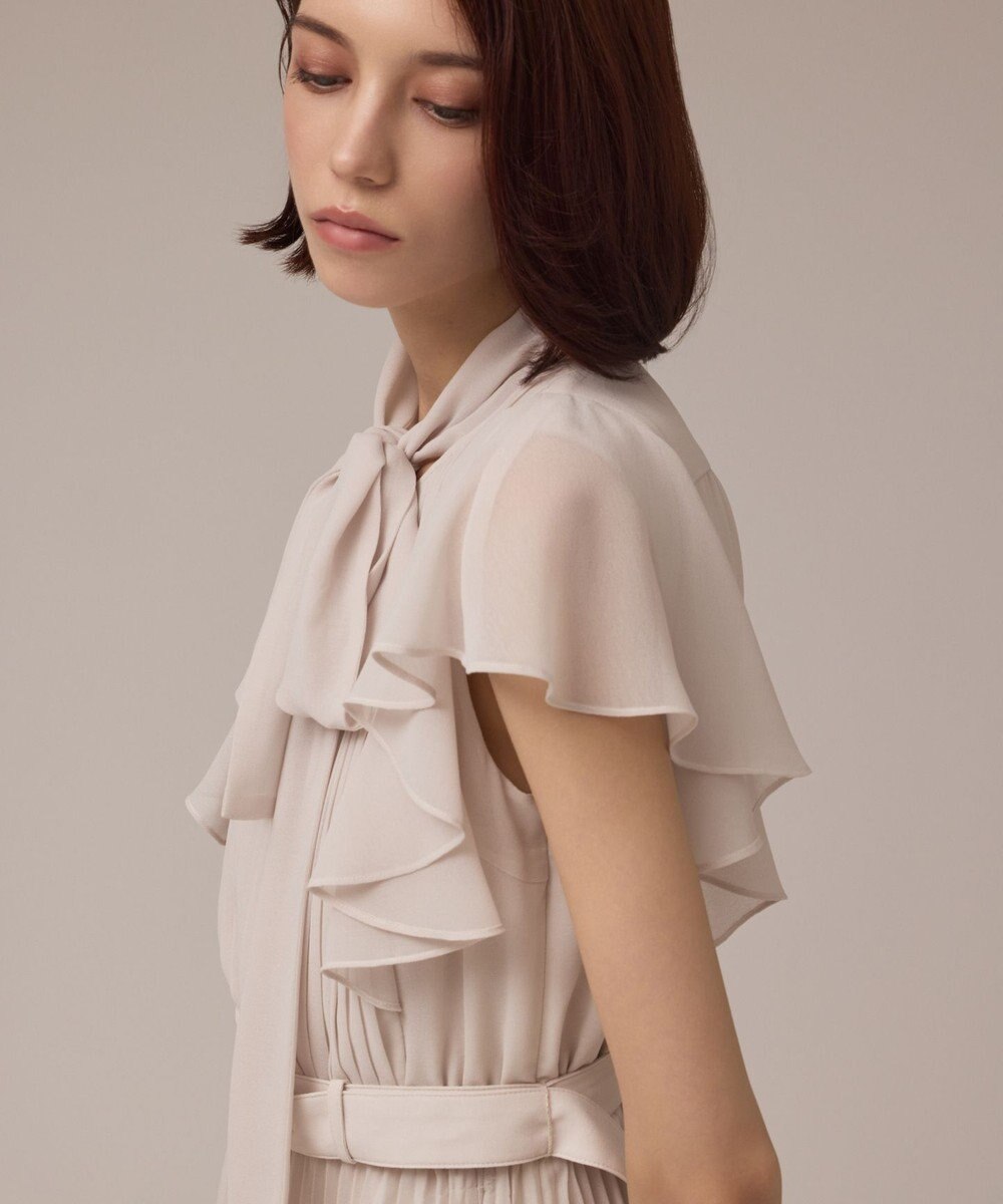 GRACE CONTINENTAL ボウタイプリーツドレス 