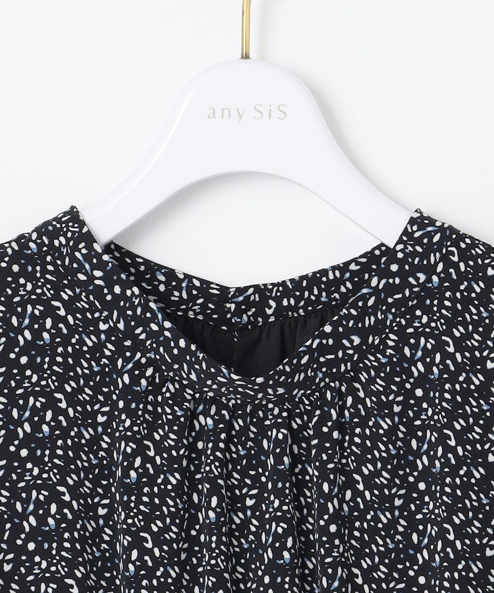 ANY SIS L 【洗える】フラワープリントワンピース × ニットベスト セット 