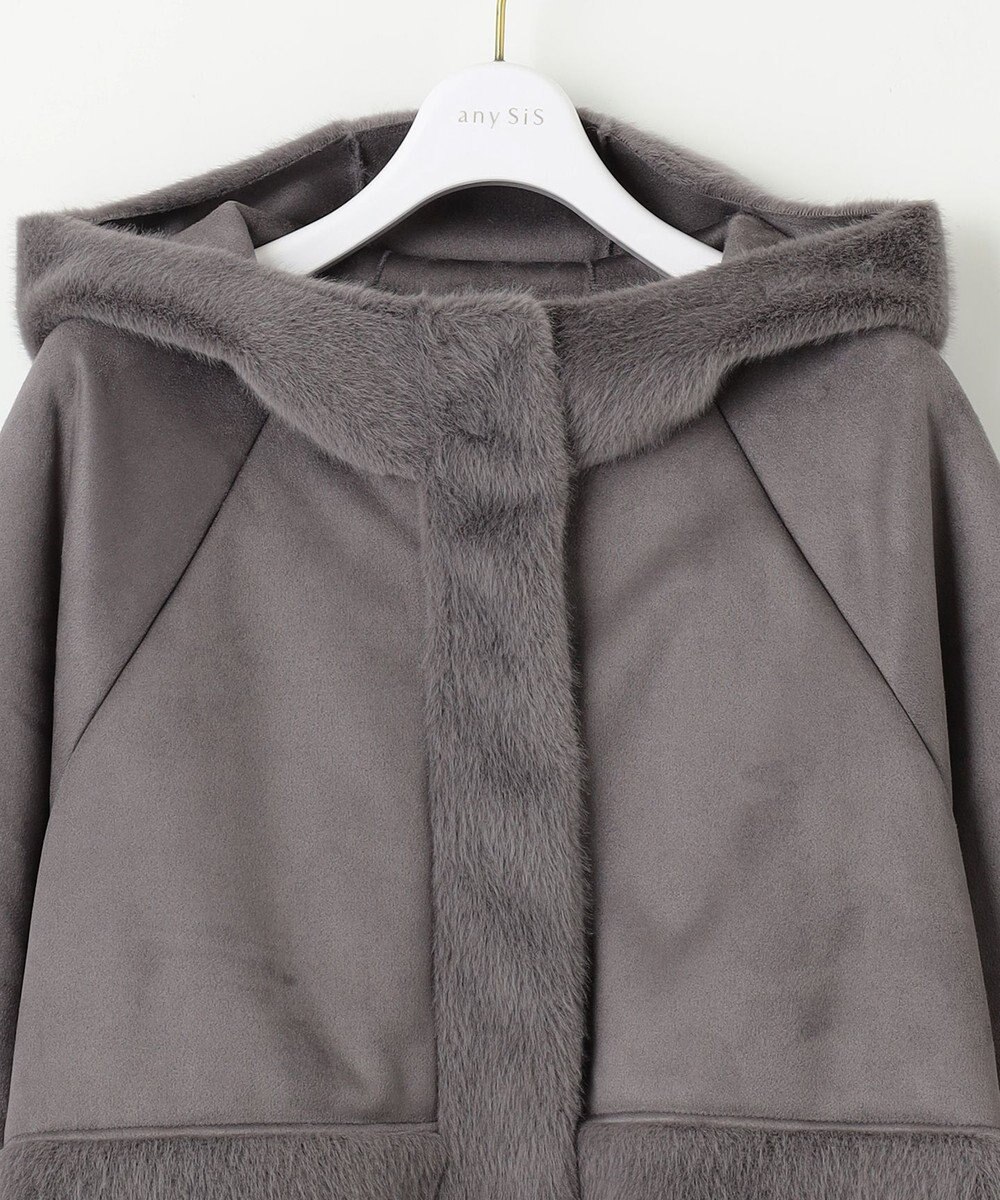 ANY SIS 【大人百花・美人百花掲載】Luxuryフェイクムートン コート 