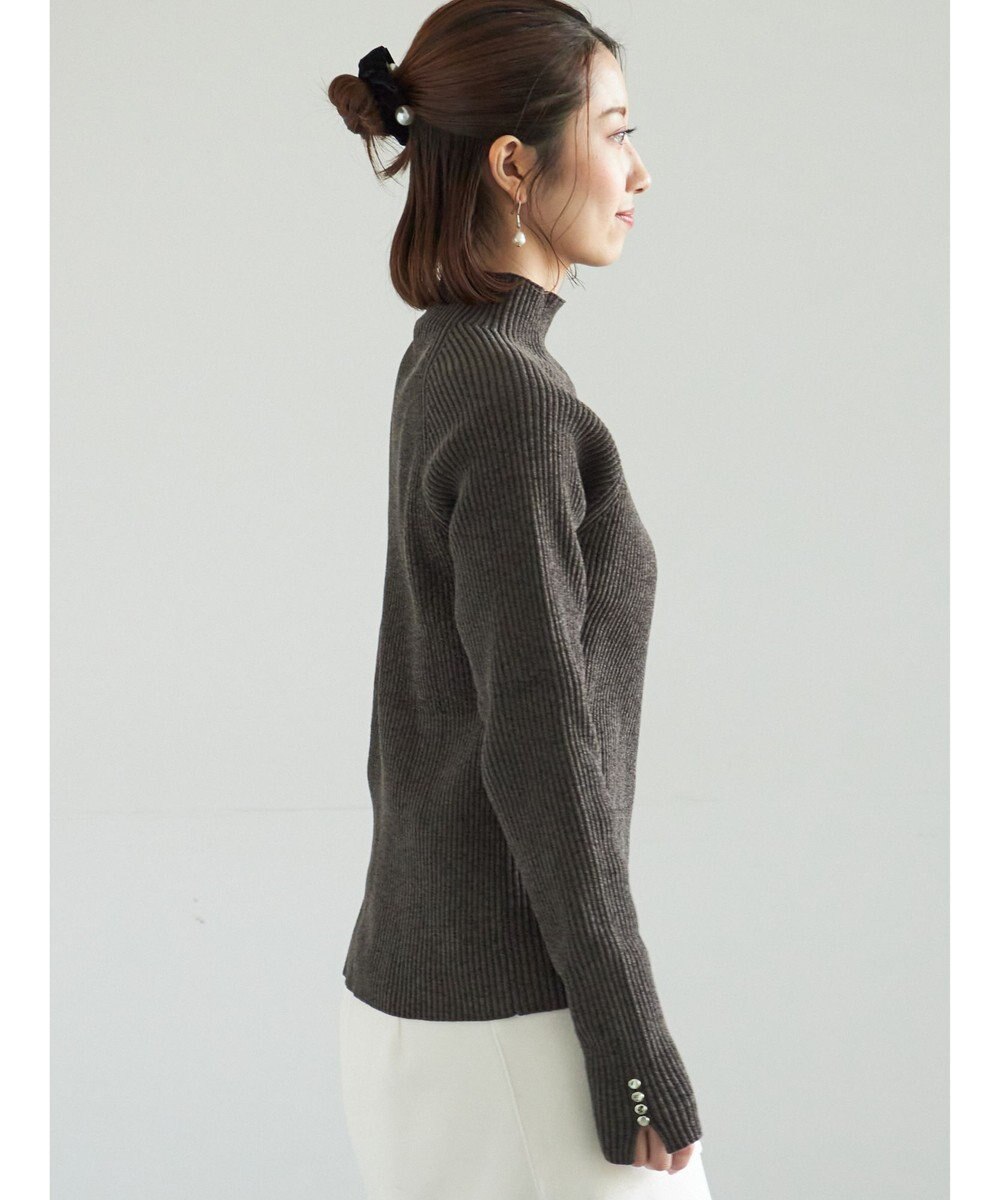 Te chichi モールリブスタンドネックニット 