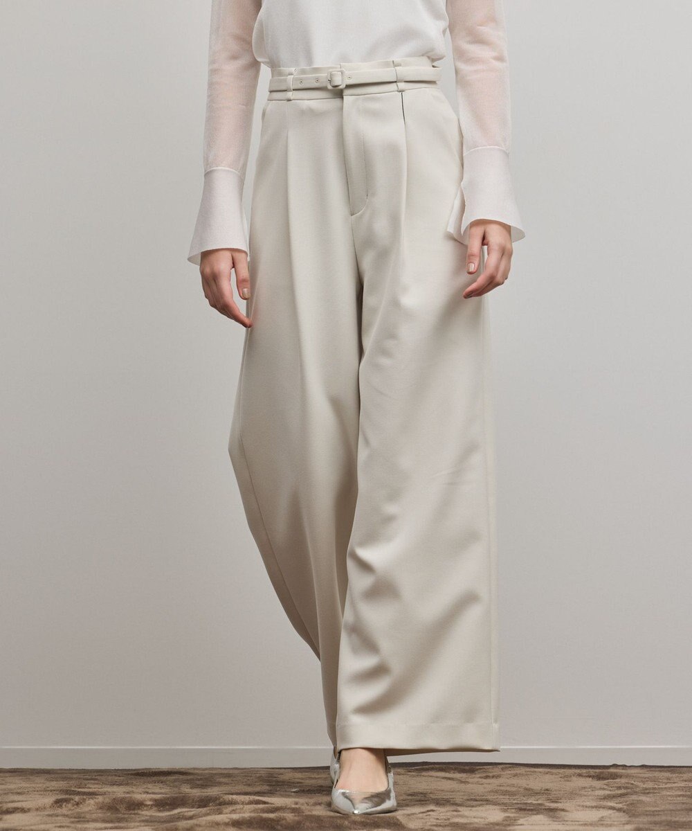 GRACE CONTINENTAL ダブルクロスワイドパンツ 