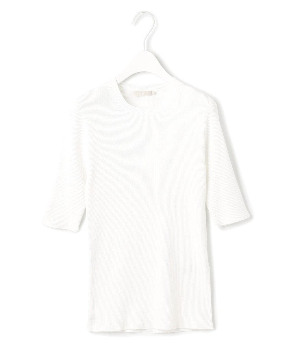 ICB L 【洗える】ハイゲージリブベーシック プルオーバーニット 