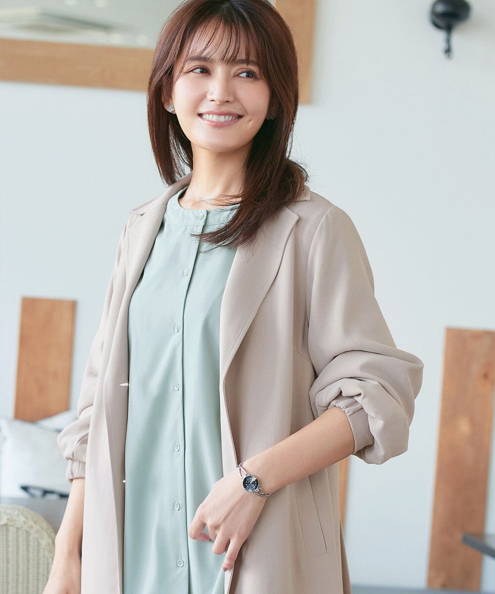 Tiaclasse 【洗える】バックプリーツパフスリーブコート 