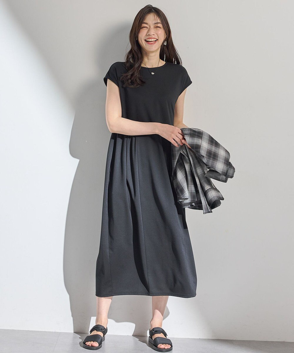 ANY L 【洗濯機可】ライトポンチコクーンワンピース 