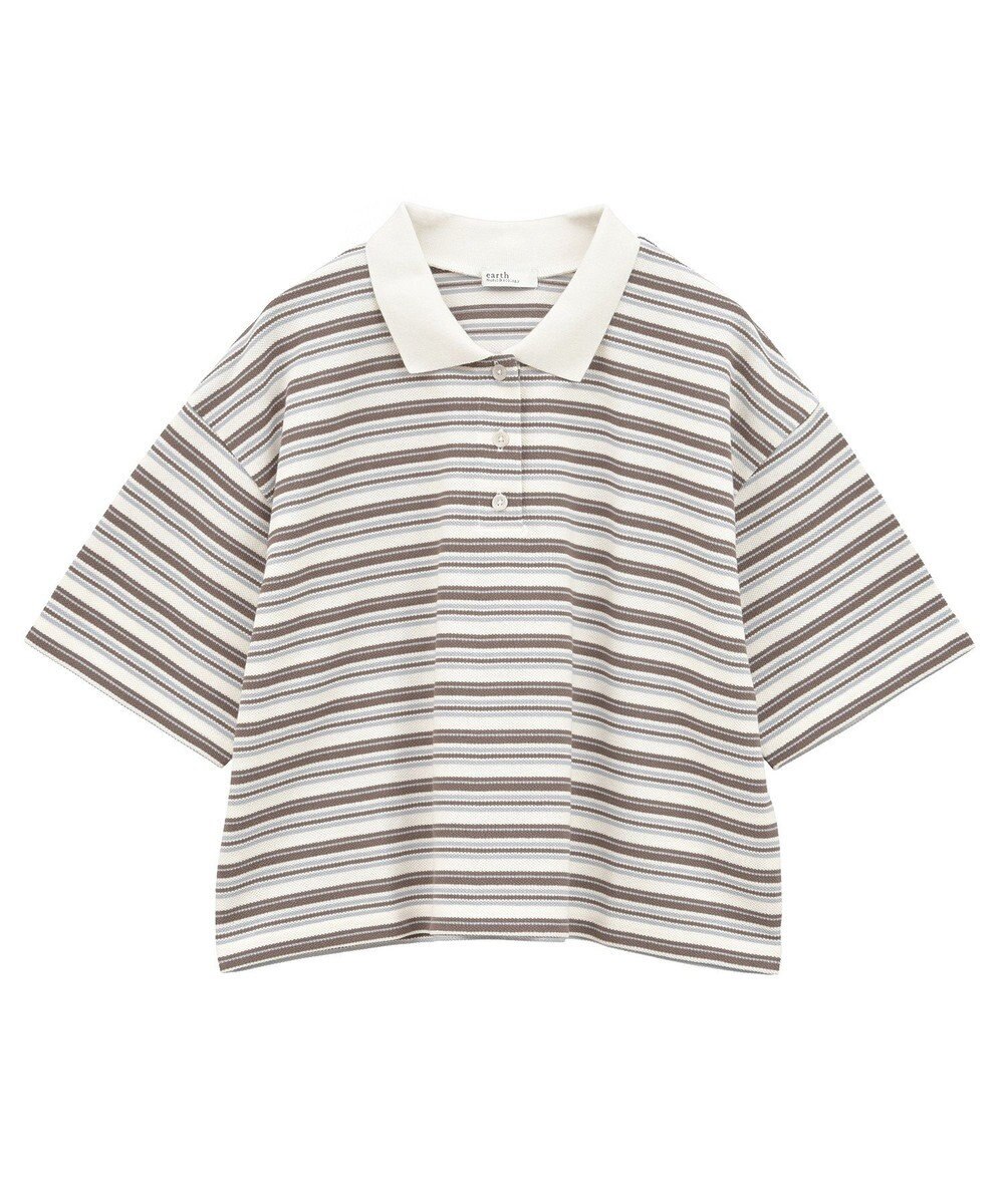 earth music&ecology レトロボーダーポロシャツ 