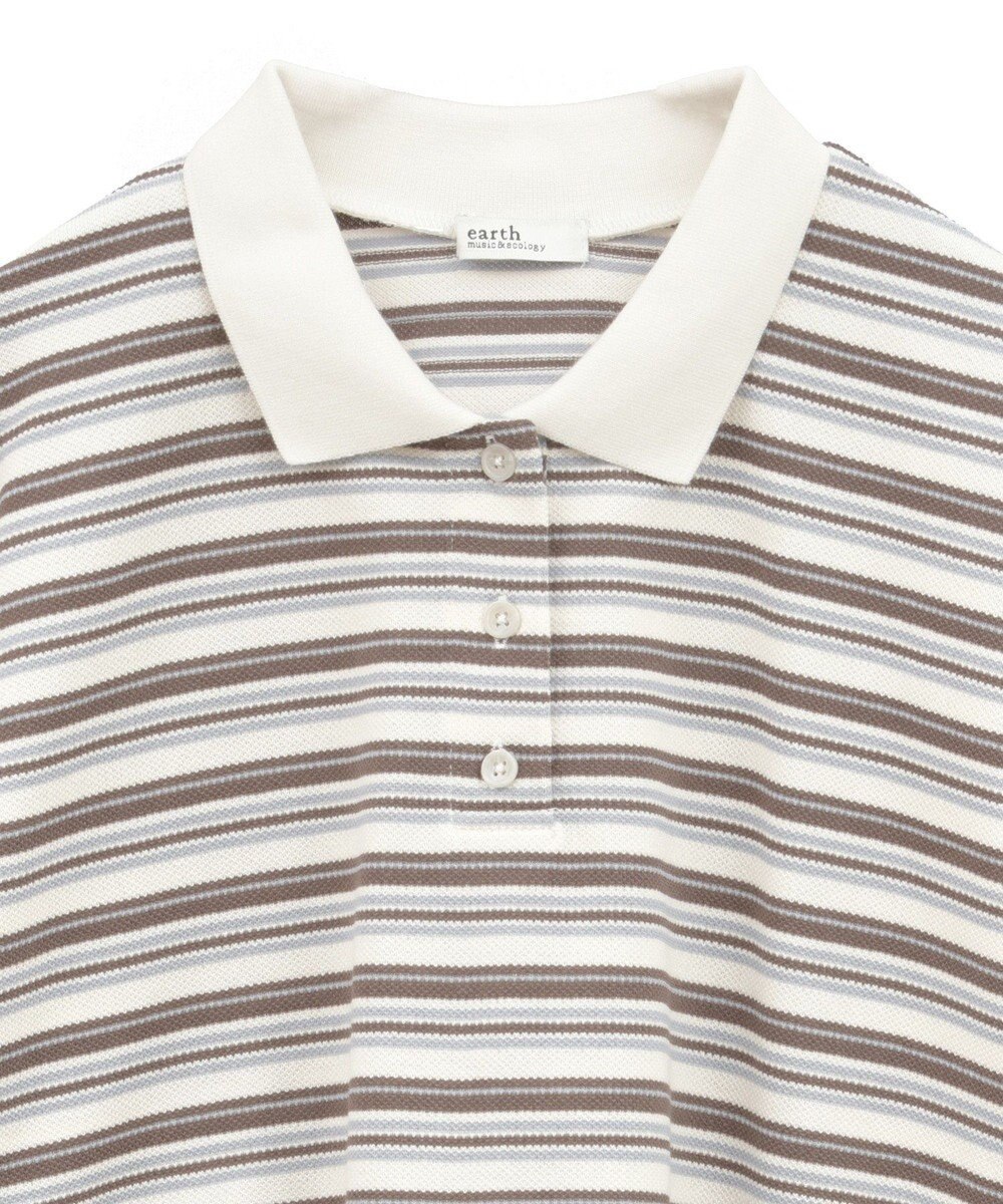 earth music&ecology レトロボーダーポロシャツ 