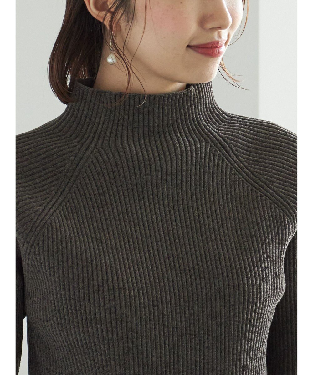 Te chichi モールリブスタンドネックニット 