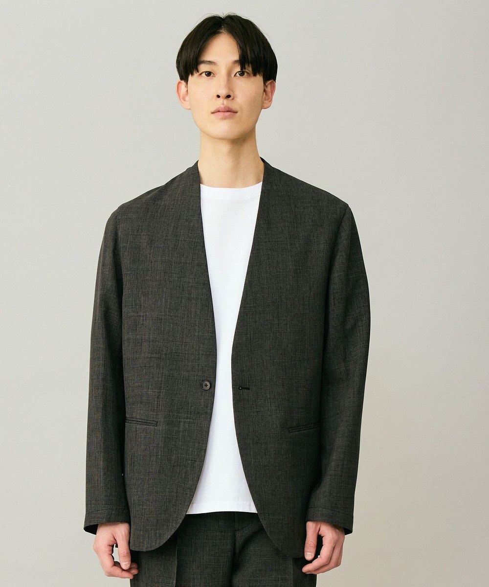 UNFILO MENS ウーリーノ ノーカラージャケット 