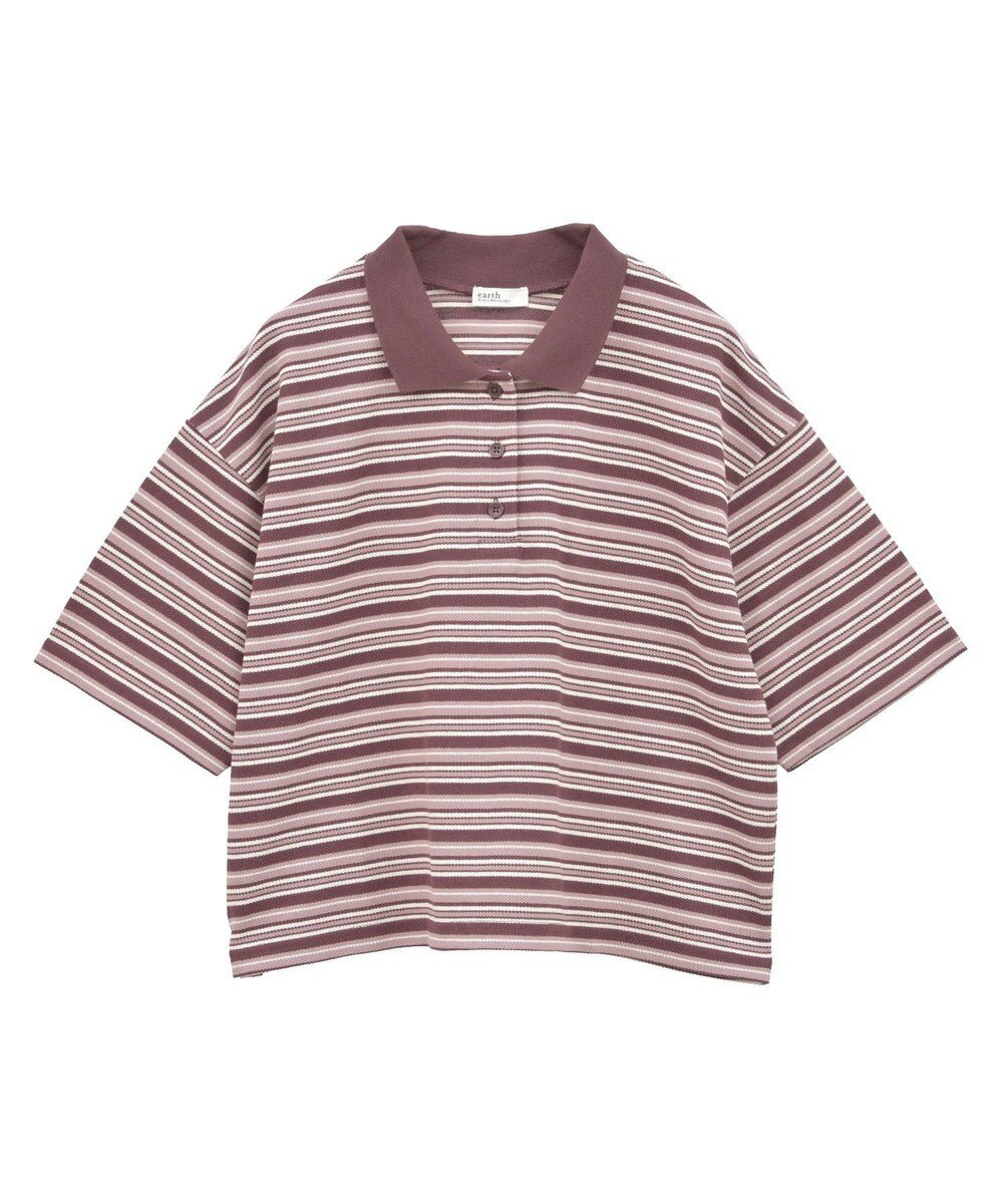 earth music&ecology レトロボーダーポロシャツ 