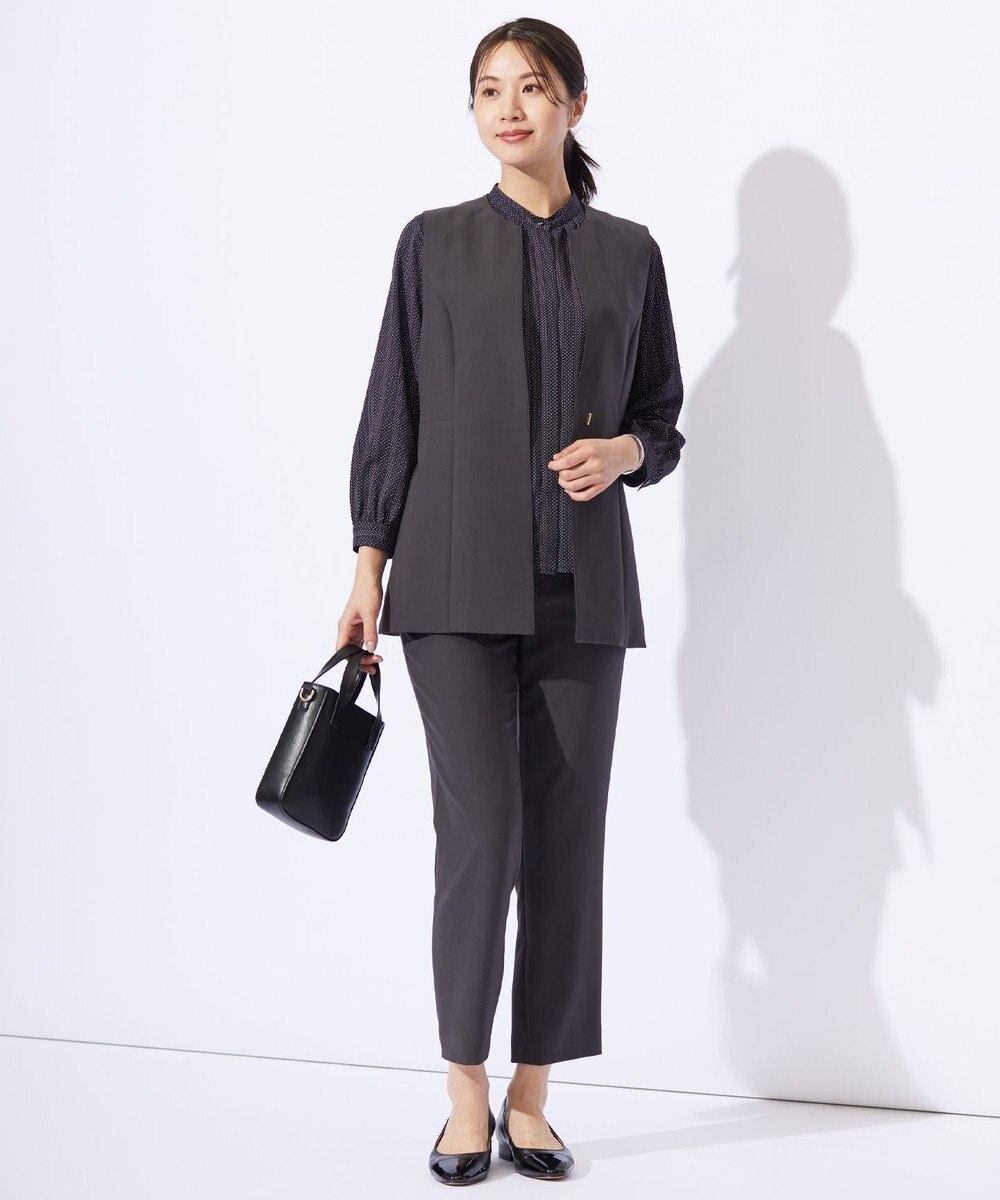 J.PRESS LADIES L 【セットアップ対応・洗える】RELAXIONツイル ジレ 