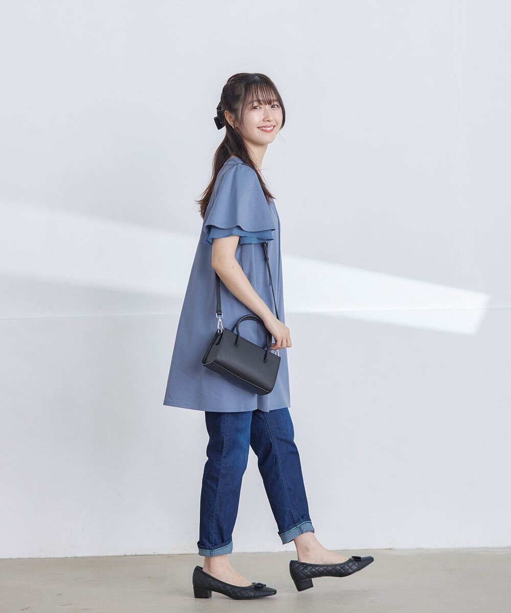 Tiaclasse 【UVケア・接触冷感】“あまラク” シフォンフレアスリーブカットソーチュニック 