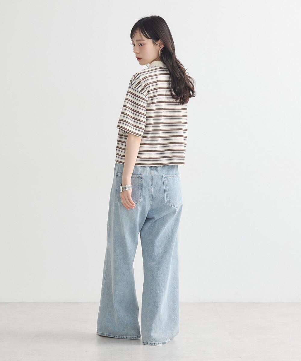 earth music&ecology レトロボーダーポロシャツ 