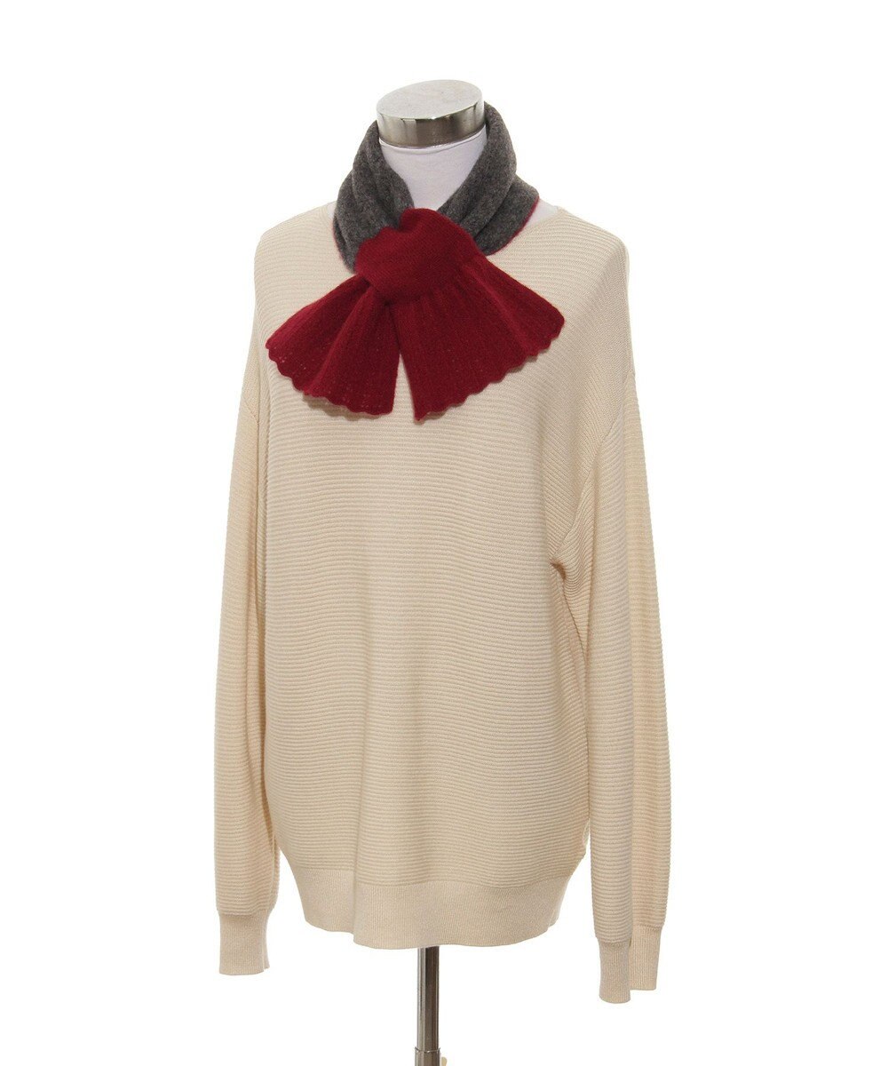 MOONBAT mila schon カシミヤ100%レーシーニットプチマフラー 