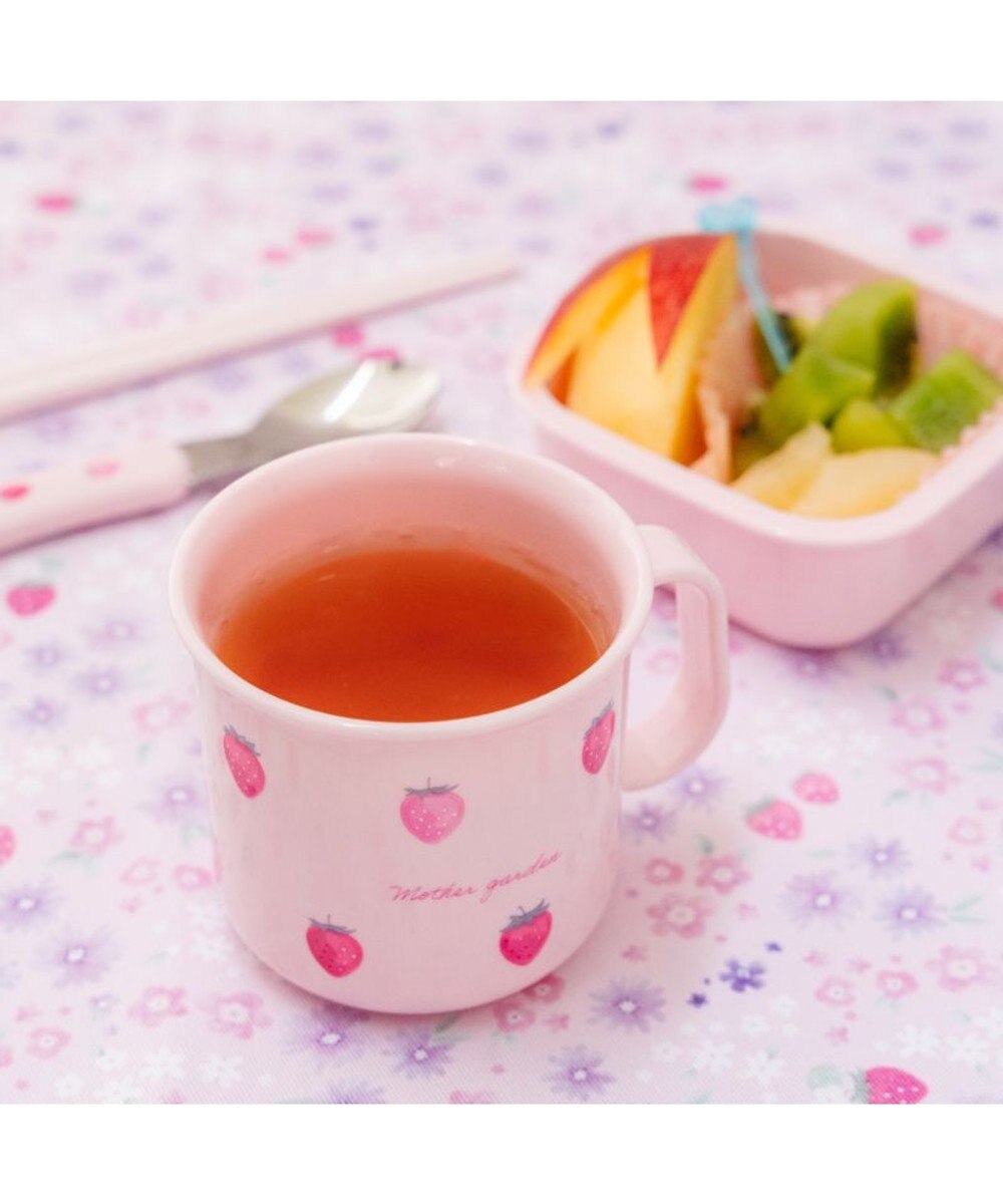 Mother garden マザーガーデン 野いちご プラ耐熱コップ 《レトロストロベリー柄》 