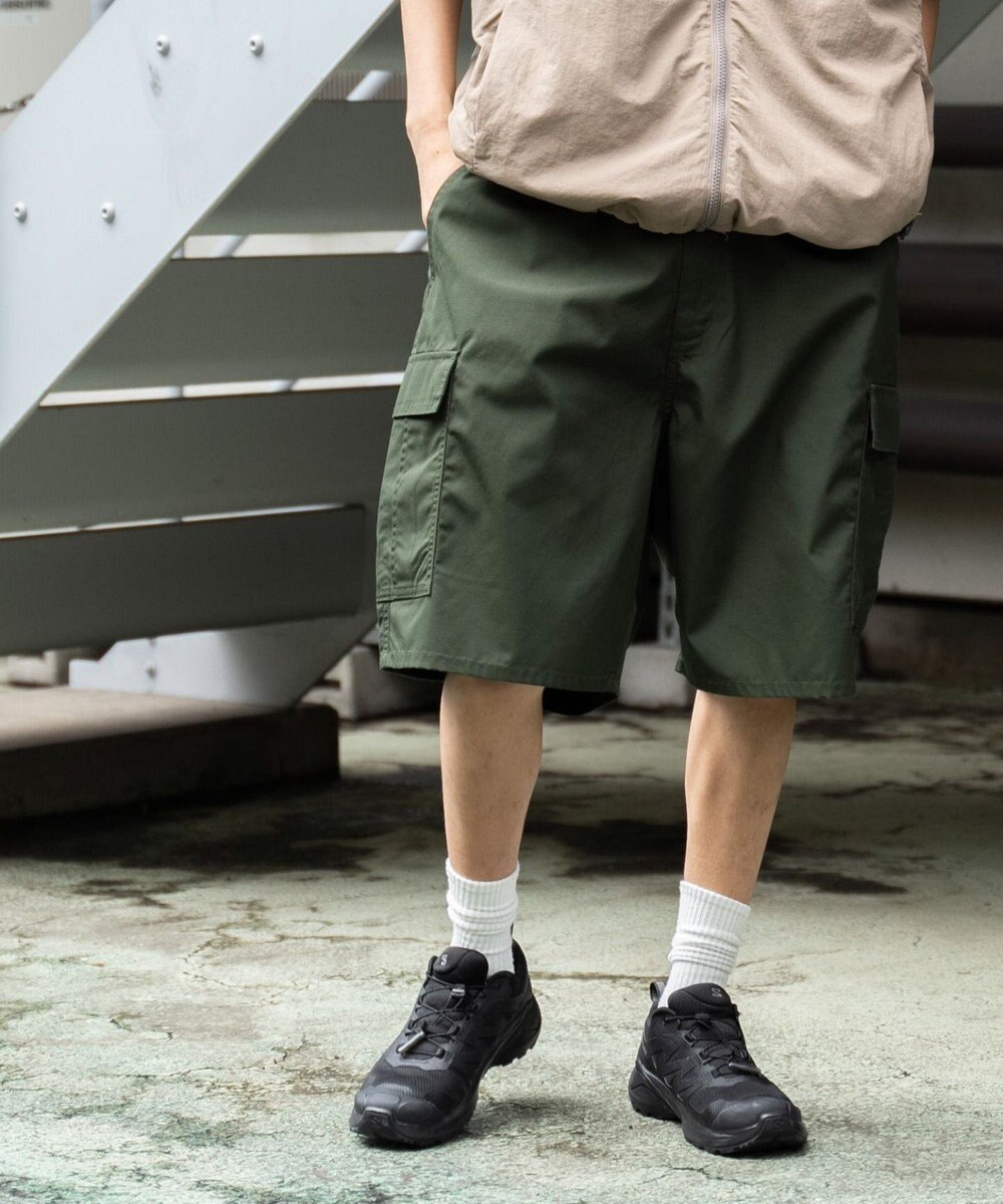 WEGO 【ウエストゴム/手洗い可】ワイドカーゴショーツ 