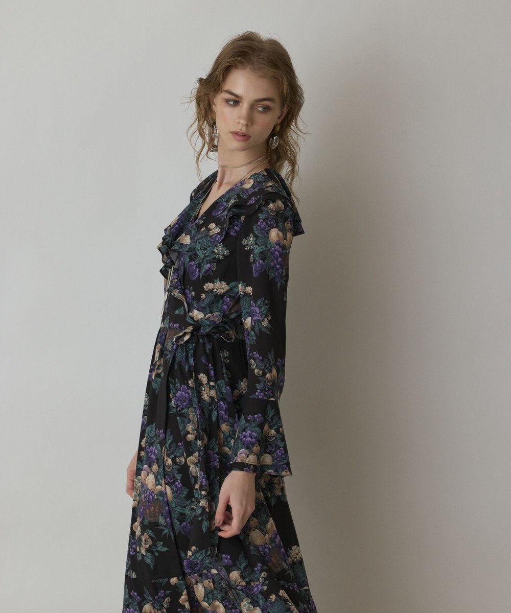 GRACE CONTINENTAL ボタニカルベリープリントワンピース 