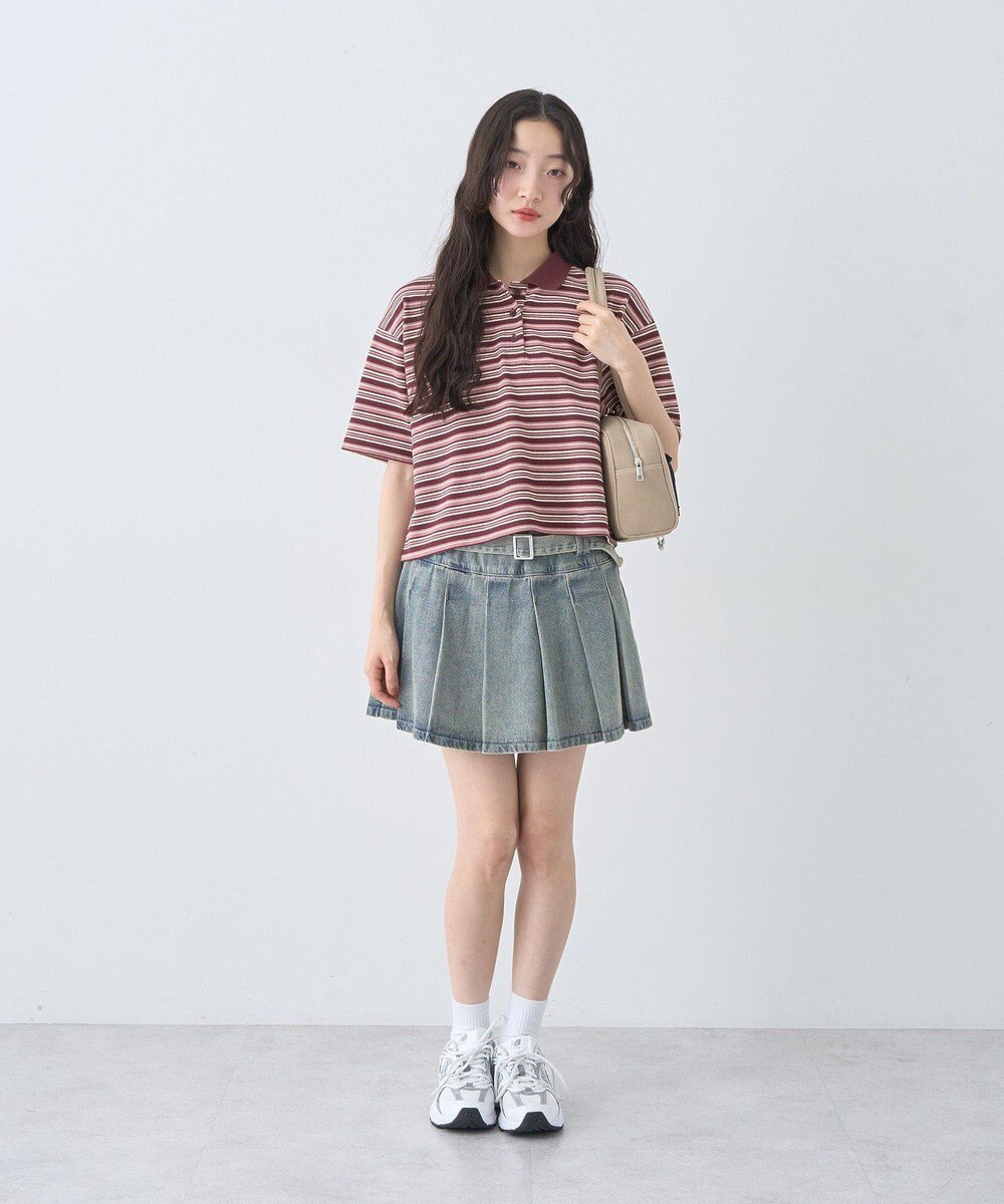 earth music&ecology レトロボーダーポロシャツ 