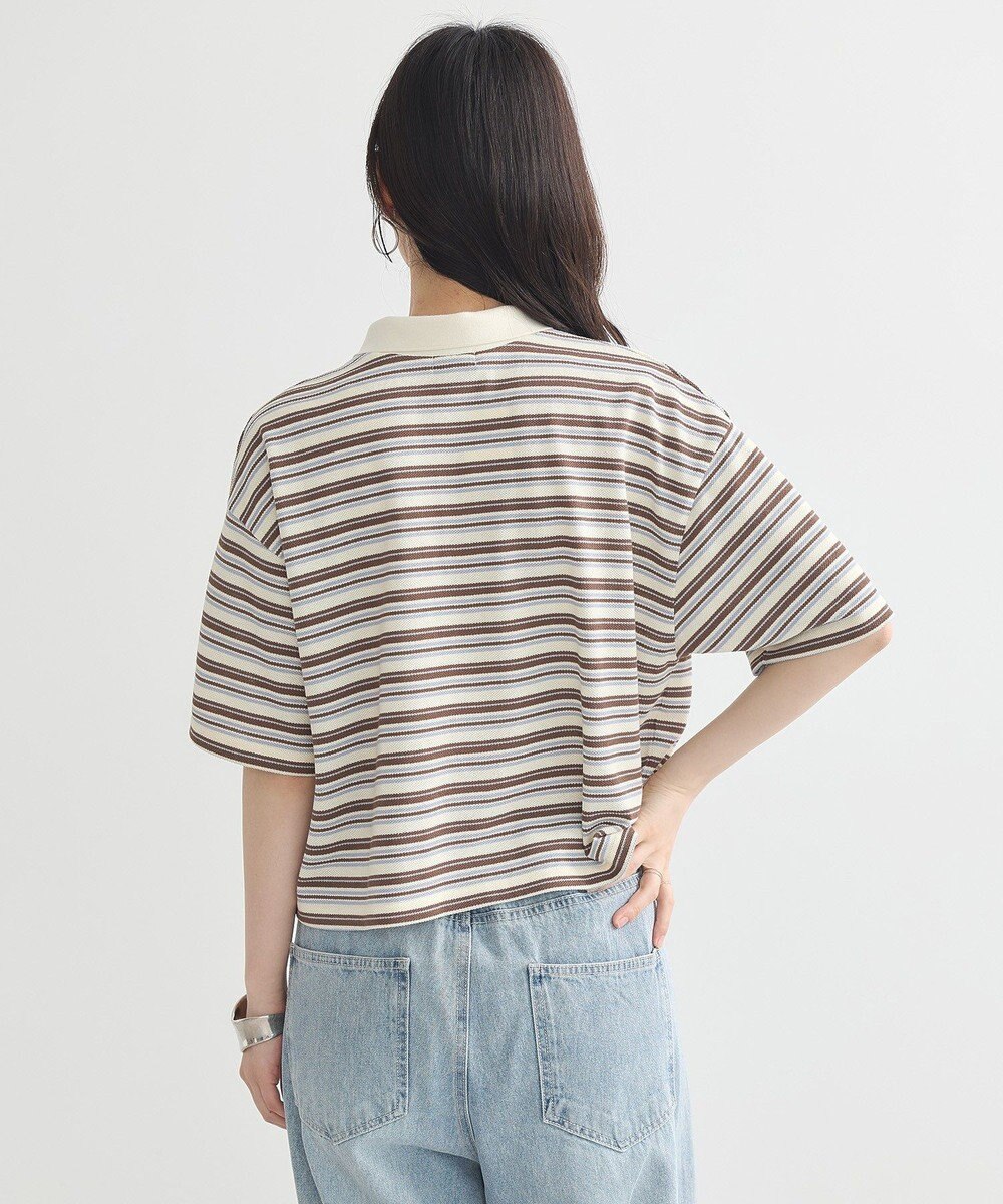 earth music&ecology レトロボーダーポロシャツ 