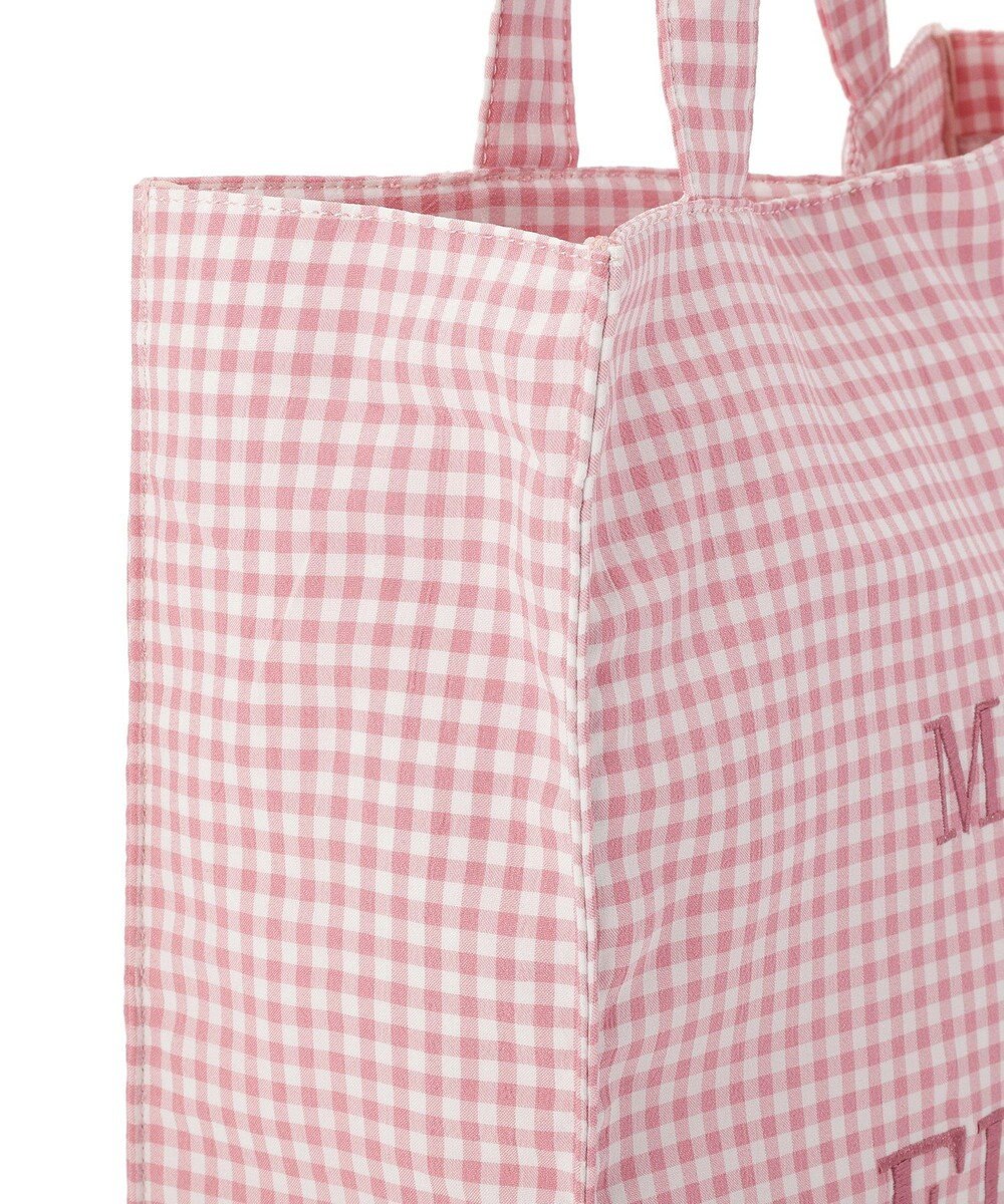 Maison de FLEUR ブランドロゴ刺繍ギンガムスクエアトート 