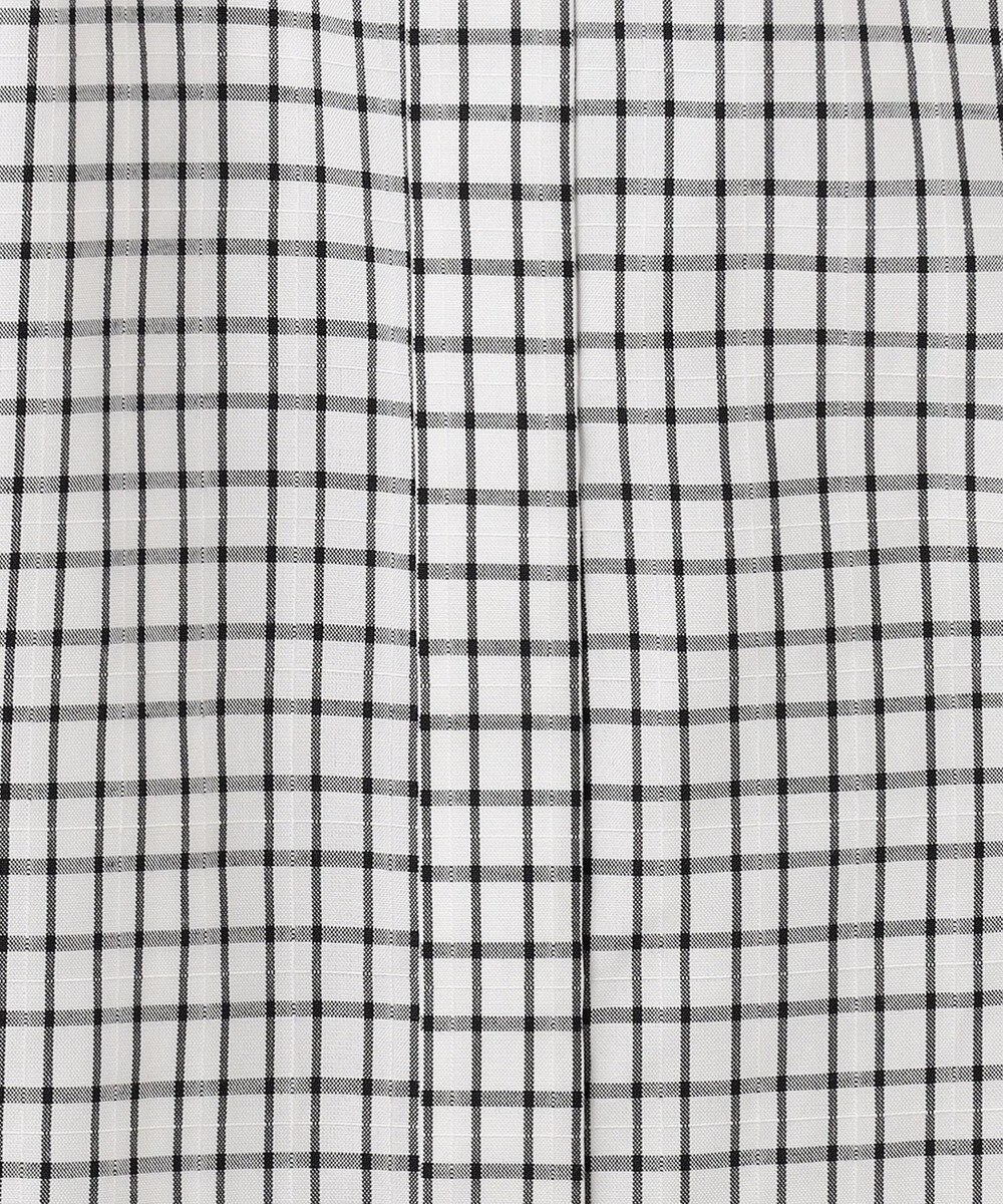 J.PRESS LADIES 【洗える】 セルロースチェック バンドカラー ブラウス 