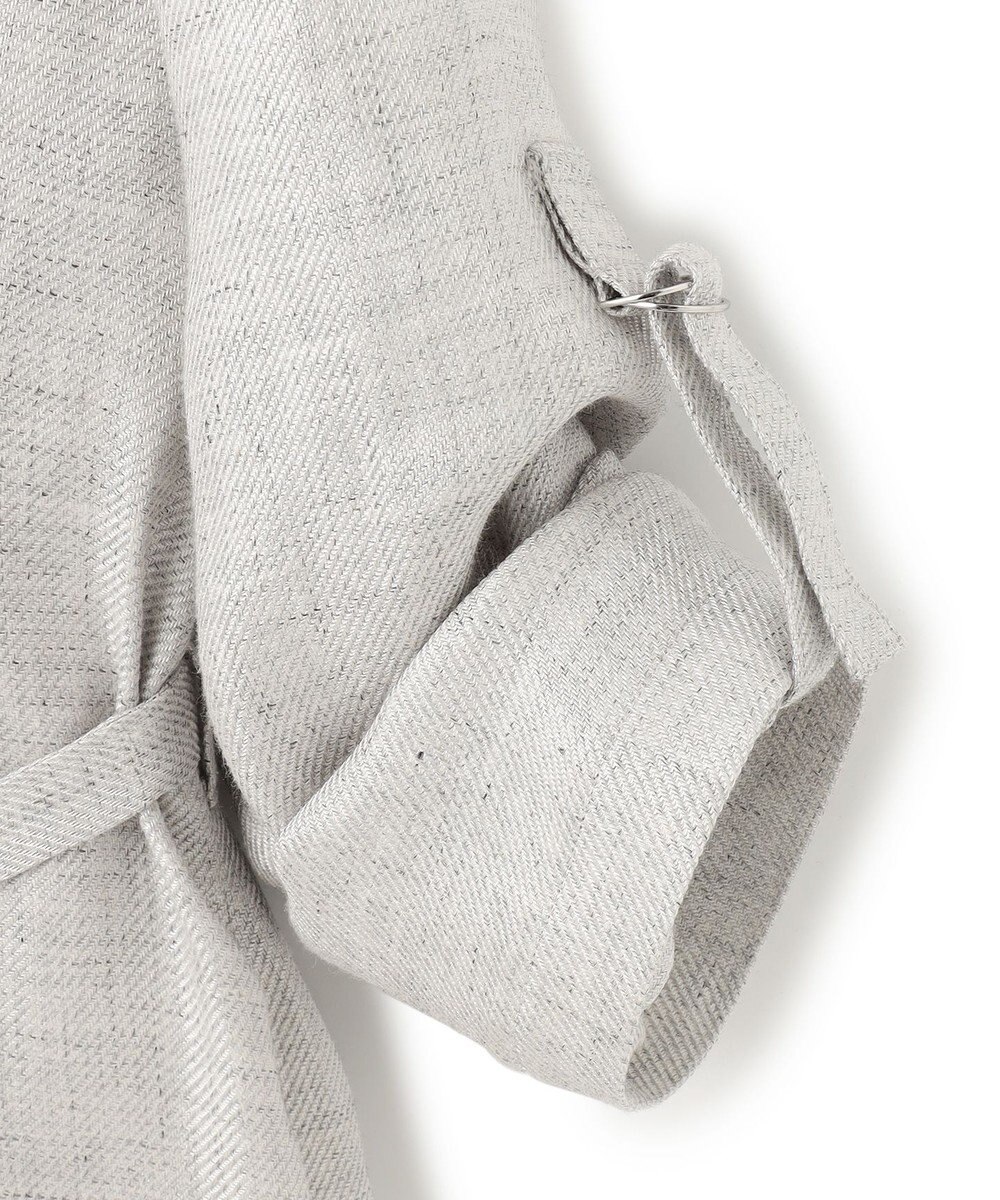 ICB 【日本製】トリアセリネンシャイニーツイル ロングジャケット 